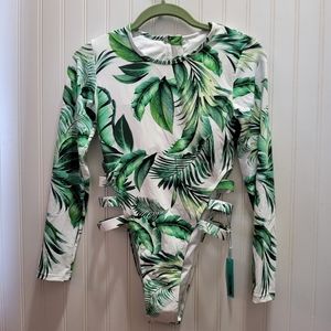 NOVASWIM SWIM SUIT/ SCUBA/ VACATION LONG SLEEVE ONE PC SZ S NWT